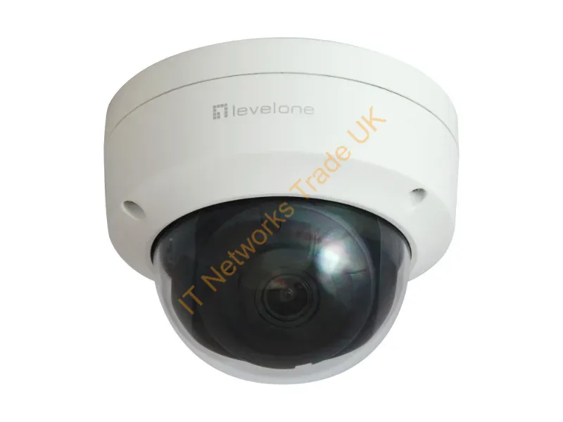 FCS-3404 - LevelOne GEMINI Fixed Dome IP Network Camera, 6-Megapixel, H.265,802.3af PoE, Indoor/Outdoor