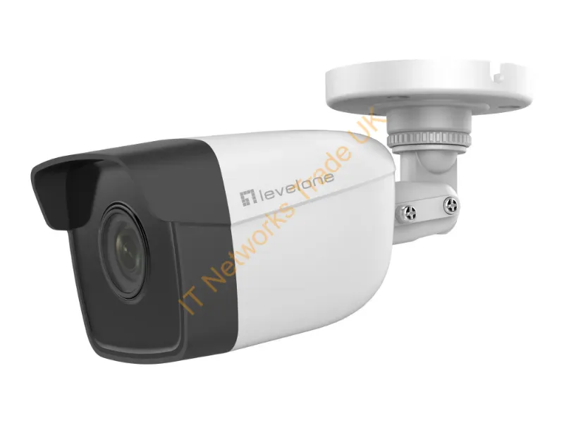 FCS-5201 - LevelOne GEMINI Fixed IP Network Camera, 2-Megapixel, H.265, 802.3af PoE, IR LEDs, Indoor/Outdoor