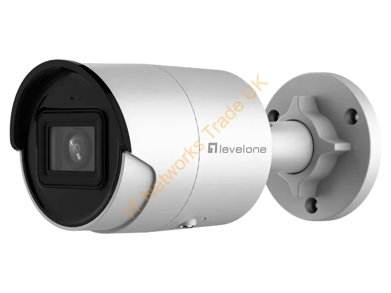 FCS-5202 - LevelOne GEMINI Fixed Bullet IP Network Camera, 4-Megapixel, H.265,802.3af PoE, Indoor/Outdoor