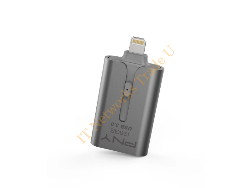 FDI128OTGAP3SG-EF - PNY Duo-Link 3.0 128GB USB 3.0 (3.1 Gen 1) USB Type-A connector Grey USB flash drive Storage Device