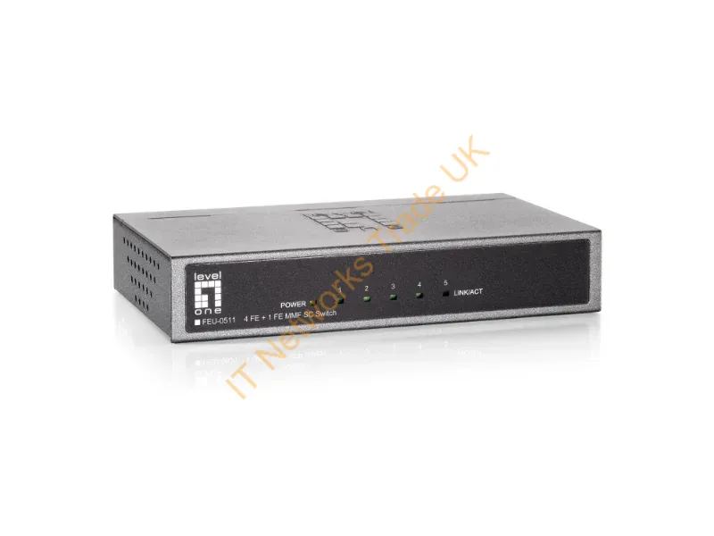 FEU-0511 - LevelOne 5-Port Fast Ethernet Switch, 1 x SC Multi-Mode Fiber