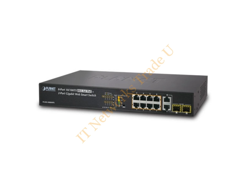FGSD-1008HPS - Planet FGSD-1008HPS Fast Ethernet (10/100) Power over Ethernet (PoE) 1U Black network switch
