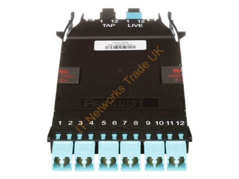 FHCT-7ZUB - Panduit Fhct-7Zub Fiber Optic Adapter Lc/Mpo 1 Pc(S) Aqua Color, Black