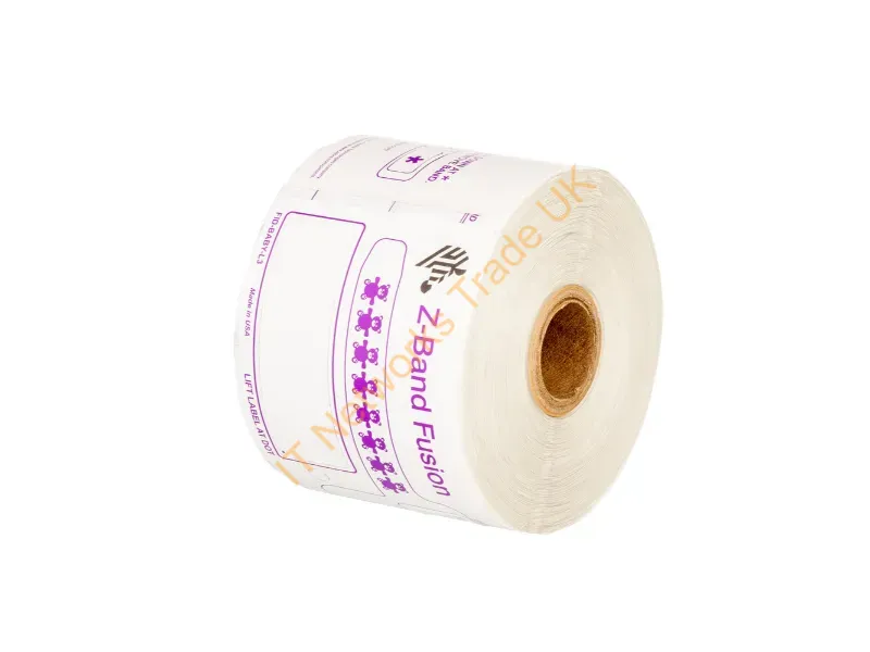 FID-BABY-T-3-1M - Zebra Zebra Dt Adhesive Id Tag Polypro/Polyester (2.5" X 2.875"; 1.75" X 0.875" Printable) (3" Core)
