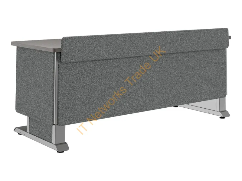 FML-72AA3GC-FR - Middle Atlantic Products Forum� Lectern, 72" Wide, Electrically Height Adjustable, Wilsonart� Asian Night, Graphite Powdercoat, Charcoal Gray Felt with Power for France
