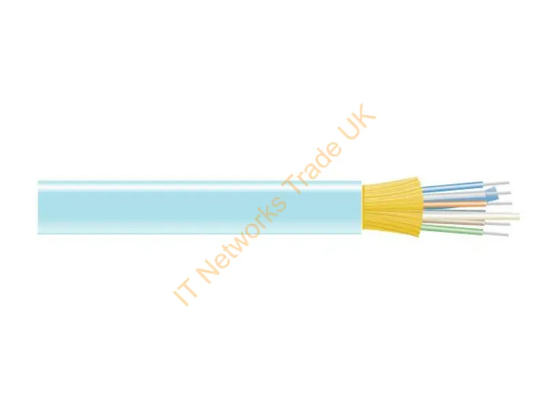 FOBC55-INM3-AQ-12F-500 - Black Box Fobc55-Inm3-Aq-12F Infiniband/Fibre Optic Cable 6000" (152.4 M) Ofnp Aqua Color
