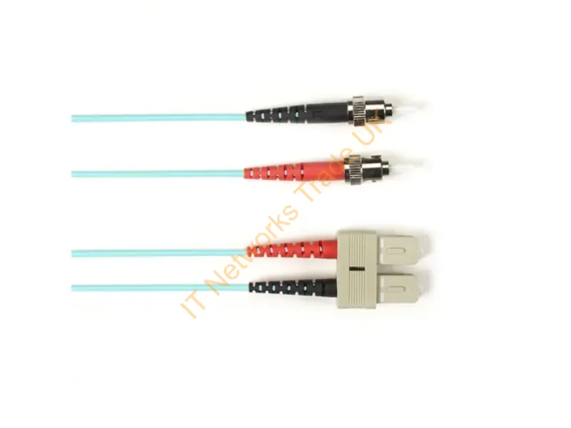 FOCMR10-005M-STSC-AQ - Black Box Focmr10-005M-Stsc-Aq Infiniband/Fibre Optic Cable 196.9" (5 M) St Sc Ofnr Om2 Aqua Color