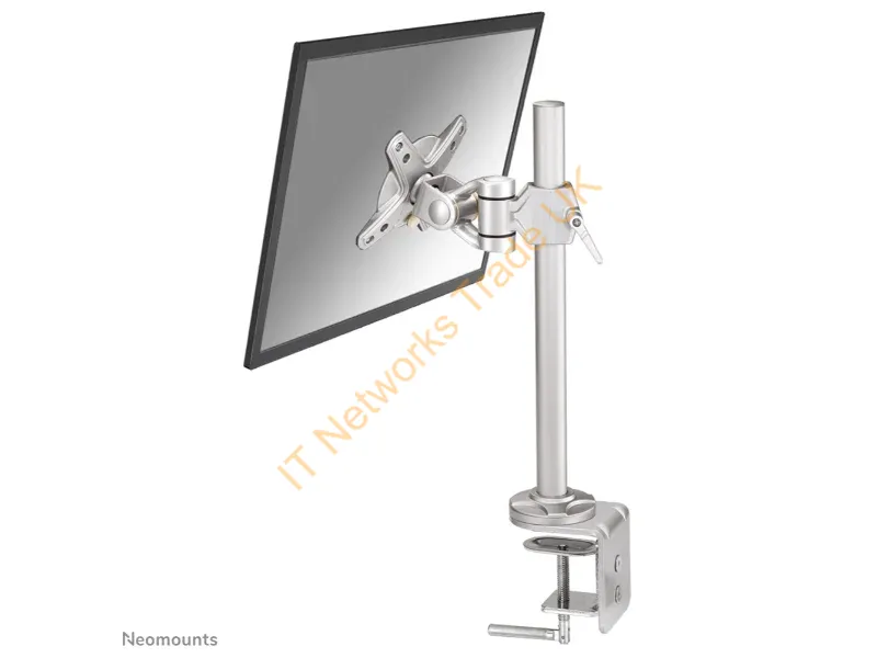 FPMA-D1010 - Newstar Tilt/Turn/Rotate Desk Mount (clamp) for 10-30" Monitor Screen, Height Adjustable Silver Monitor Accessory