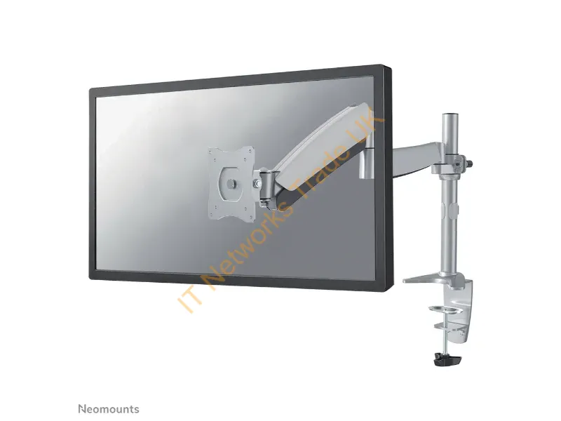 FPMA-D950 - Newstar Full Motion Desk Mount (clamp) for 10-30" Monitor Screen, Height Adjustable (gas spring) Silver Monitor Accessory