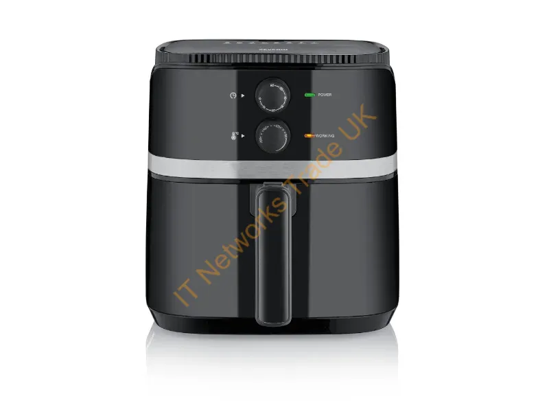 FR2452 - Severin FR 2452 fryer Single 4.3 L Stand-alone 1500 W Hot air fryer Black, Silver
