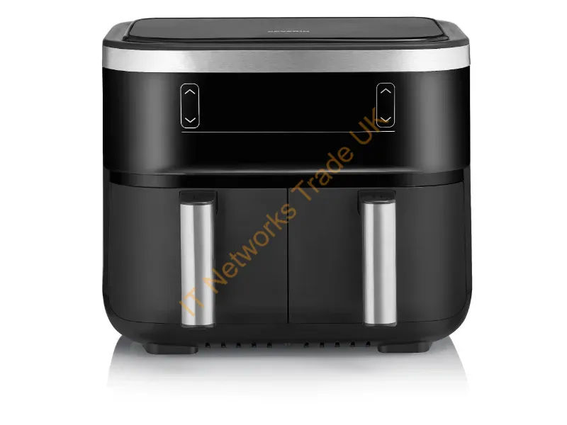 FR2453 - Severin FR 2453 fryer Double 3.25 L Stand-alone 2850 W Hot air fryer Black, Silver
