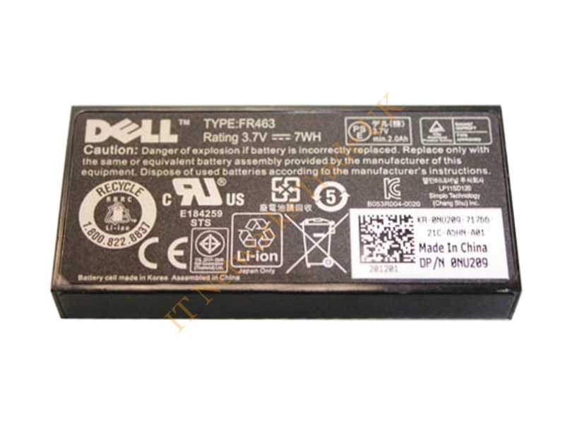 FR345 Dell 3.7V 7WH Li-Ion Battery for Perc 5i Laptop Battery
