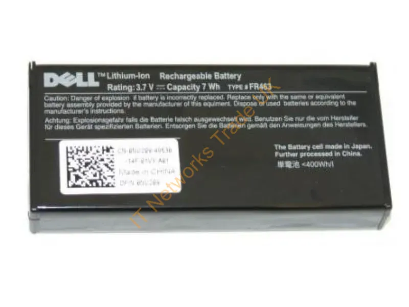 FR463 Dell 3.7V 7WH Li-Ion Battery for Perc 5i Laptop Battery