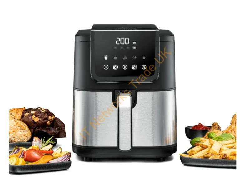 FRH1500 - Rommelsbacher FRH 1500 fryer Single 5 L Stand-alone 1500 W Hot air fryer Black, Stainless steel