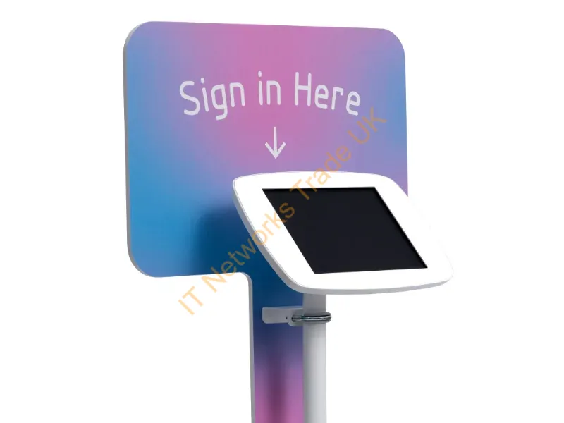 FS-BRD-W1-TA9P-MX - Bouncepad Original Floorstanding + Branding Board (inc USB Cable) | Covered Front Camera and Home Button | White | Samsung Galaxy Tab A9+ and A11+ 11-inch (2023 2025)