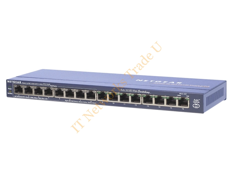 FS116PEU - Netgear FS116PEU Fast Ethernet (10/100) Power over Ethernet (PoE) network switch