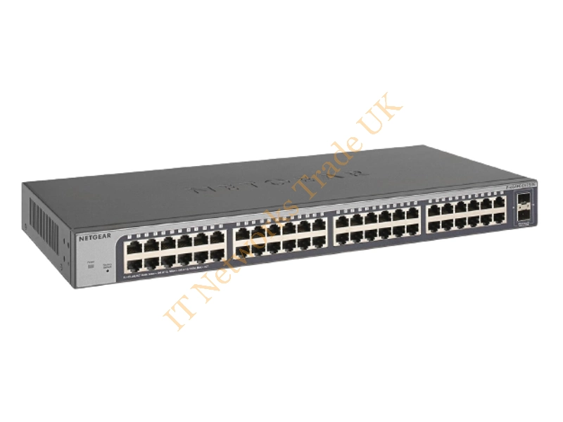 FSM7250P-100NES Netgear 48-Port 10/100/1000Base-T Layer-2 Unmanaged Fast Ethernet Switch with 2 Ethernet Ports & 2 Shared SFP Ports Network Switch