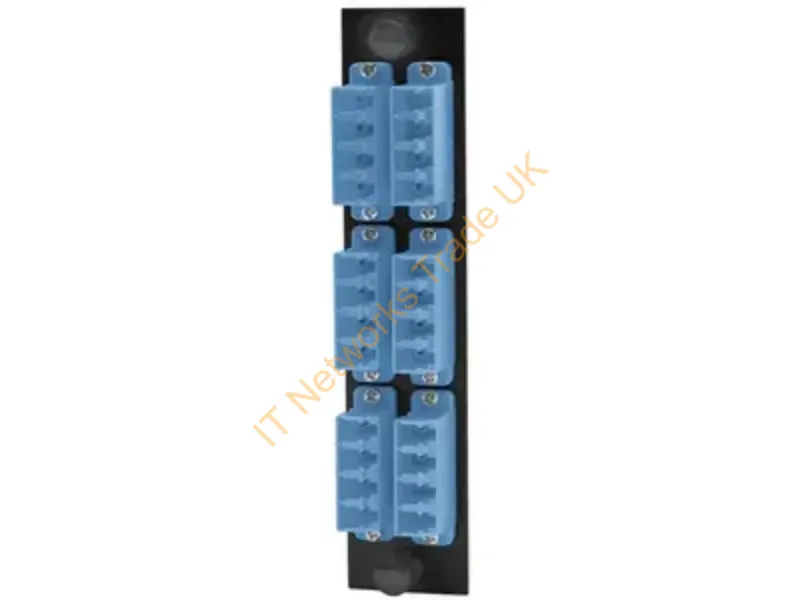 FSPNLCQS6B - Hubbell Premise Wiring Fsp Adapter Panel 6 Lc Quad24-F Phosphor Bronze Sleevesblue