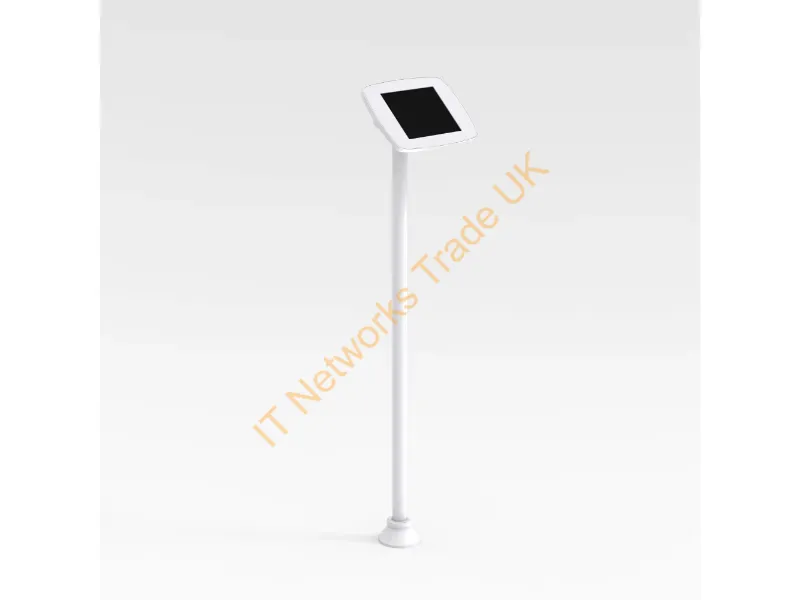 FSS-W1-M4-MN - Bouncepad Floorstanding Slim | Apple iPad Mini 4/5 Gen 7.9 (2015 2019) | White | Covered Front Camera and Home Button |