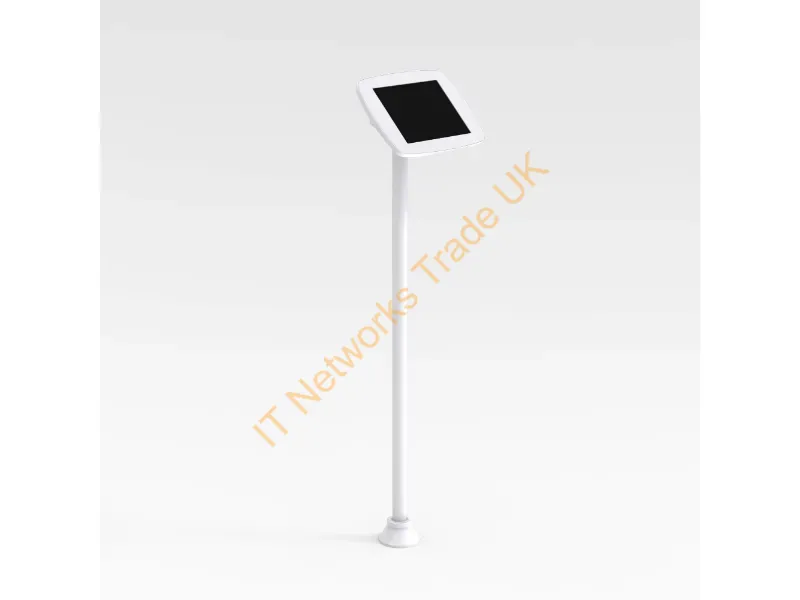 FSS-W4-PD5-MD - Bouncepad Floorstanding Slim | Apple iPad 5th Gen 9.7 (2017) | White | Exposed Front Camera and Home Button |