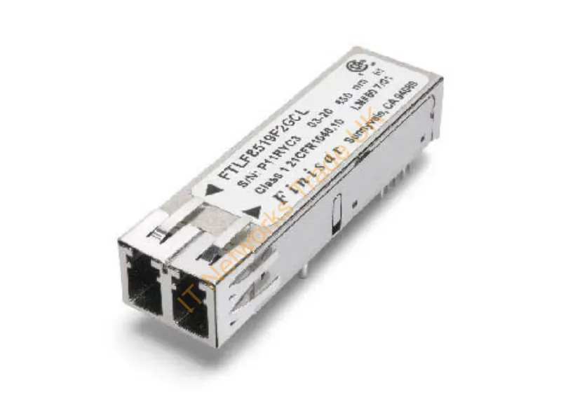 FTLF8519F2GCL Finisar 2Gb/s 1000Base-SX Multi-mode Fiber 500m 850nm Duplex LC Connector SFF Transceiver Module