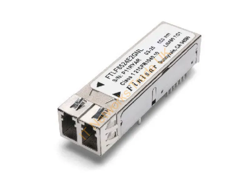 FTLF8524E2GNV Finisar Corporation 4Gb/s 850nm 550m Multi-Mode Fibre Channel Duplex LC Connector SFF Transceiver Module