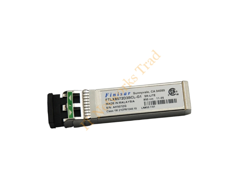 FTLX8572D3BCL Finisar 10Gbps 10GBase-SR Multi-mode Fiber 300m 850nm Duplex LC Connector SFP+ Transceiver Module