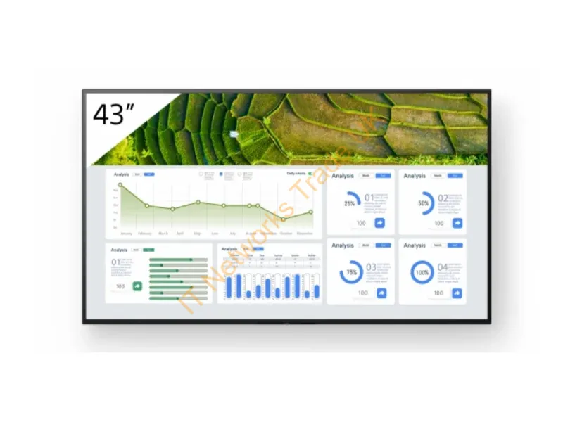 FW-43BZ30L - Sony FW-43BZ30L Signage Display Digital signage flat panel 109.2 cm (43") LCD Wi-Fi 440 cd/m� 4K Ultra HD Black Android 24/7