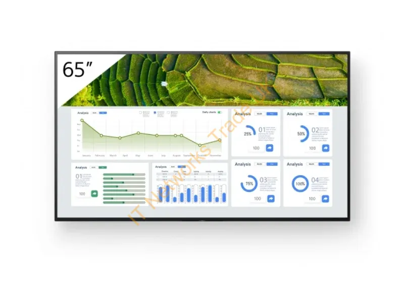 FW-65BZ30L - Sony FW-65BZ30L Signage Display Digital signage flat panel 165.1 cm (65") LCD Wi-Fi 440 cd/m� 4K Ultra HD Black Android 24/7