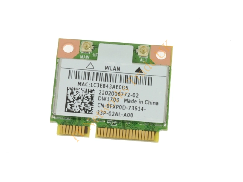 FXP0D Dell Wirelss Wifi LAN Card Atheros Mini PCI-Express 802.11b/g/n Bluetooth Inspiron 17 (5721)