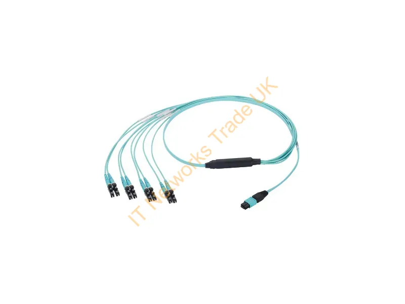 FZ8RP5NLSQNM005 - Panduit Fz8Rp5Nlsqnm005 Fiber Optic Cable 196.9" (5 M) Mpo 4X Lc Ofnp Om4 Aqua Color