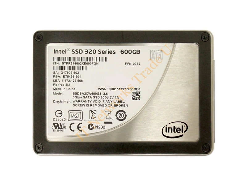 G17909-603 Intel 320 Series 600GB Multi-Level Cell (MLC) SATA 3Gb/s 2.5-inch Solid State Drive SSD Storage