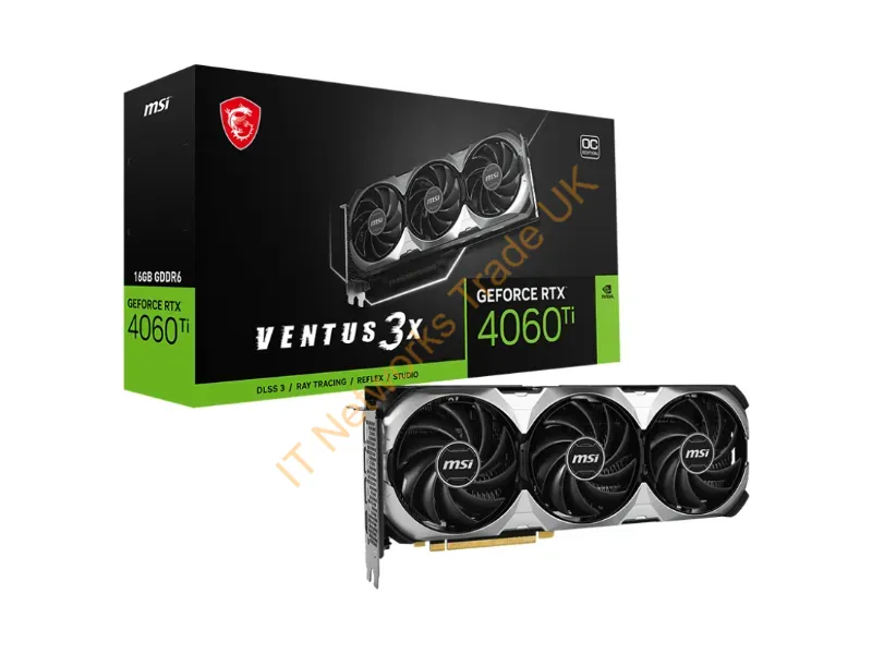 G406TV3X16C - Msi Ventus Geforce Rtx 4060 Ti 3X 16G Oc Graphics Card Nvidia 16 Gb Gddr6