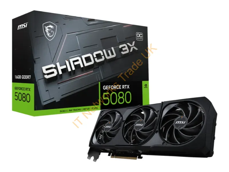 G5080-16S3C - Msi Geforce Rtx 5080 16G Shadow 3X Oc Graphics Card Nvidia 16 Gb Gddr7