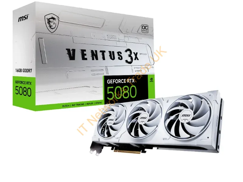 G5080-16V3CW - Msi Ventus Geforce Rtx 5080 16G 3X Oc White Graphics Card Nvidia 16 Gb Gddr7