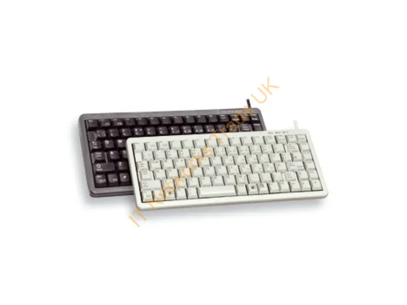 G84-4100LCMUS-0 - Cherry Compact , Combo (Usb + Ps/2) Keyboard Office Usb + Ps/2 Qwerty Gray