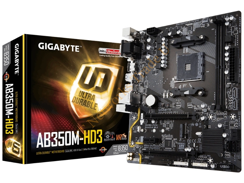 Gigabyte GA-AB350M-HD3 AMD B350 Socket AM4 Micro ATX motherboard
