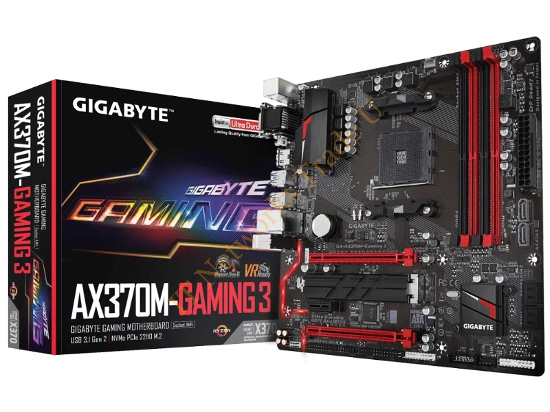 Gigabyte GA-AX370M-Gaming 3 AMD X370 Socket AM4 Micro ATX