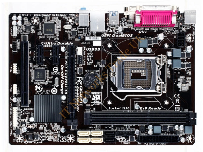 GA-B85M-D3V Gigabyte Motherboard Rev.1.1 Intel B85 Socket LGA1150 DDR3 Micro ATX