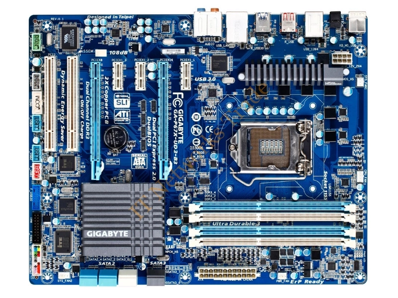 GA-P67X-UD3-B3 Gigabyte Intel P67 Express Chipset DDR3 4-Slot Serial ATA-300 / Serial ATA-600 ATX System Board Socket LGA1155 Desktop Motherboard