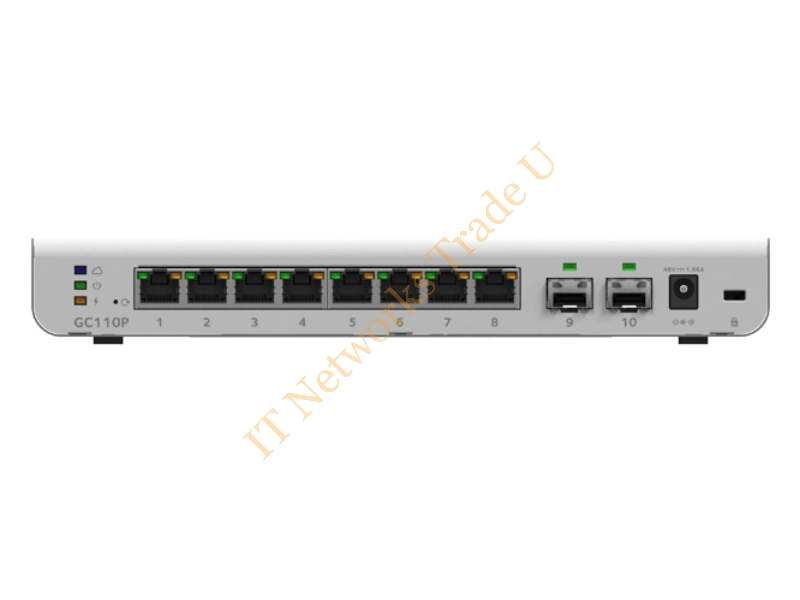 GC110P-100UKS - Netgear GC110P Managed Gigabit Ethernet (10/100/1000) Power over Ethernet (PoE) Grey Network Switch
