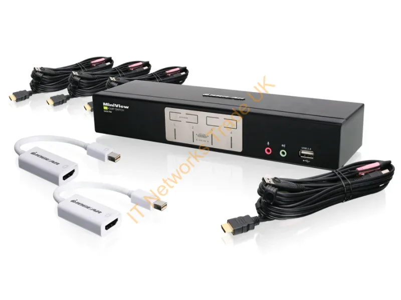 GCS1794MDPKIT - Iogear Gcs1794Mdpkit Kvm Switch Black, White