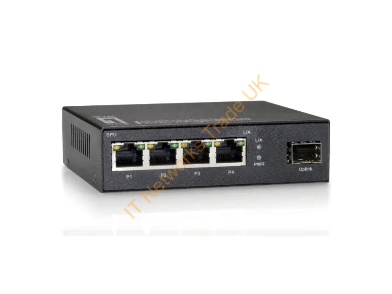 GEU-0521 - LevelOne 5-Port Gigabit Switch, 1 x SFP
