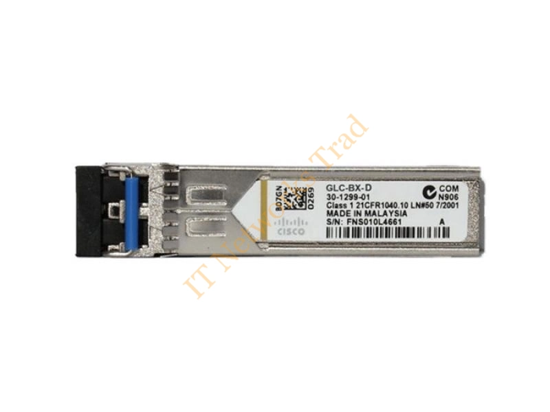 GLC-BX-D-100KM Cisco 1Gb/s 1000Base-BX Single-Mode Fiber 1550nm TX/1490nm 100km RX Single LC/PC Connector SFP Transceiver Module