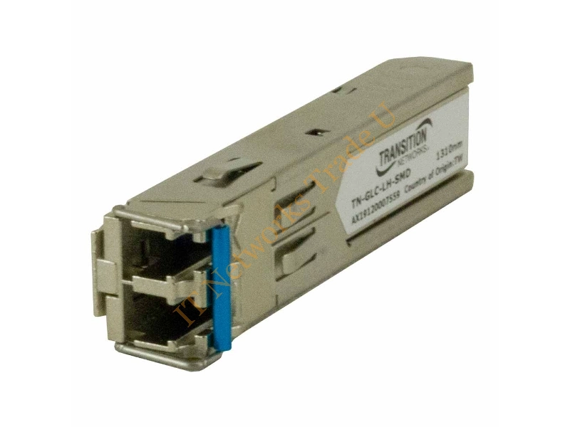 GLC-LH-SMD-TN Transition 1Gbps 1000Base-LX/ LH Single-mode Fiber 10km 1310nm Duplex LC Connector SFP Transceiver Module