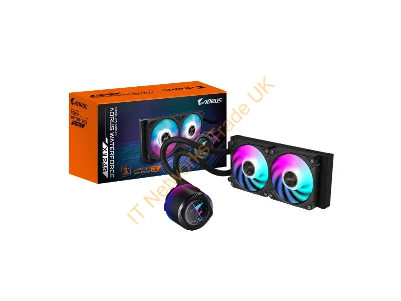 GP-AORUSWATERFORCEXII240 - Gigabyte Aorus Waterforce X Ii 240 Processor All-In-One Liquid Cooler 4.72" (12 Cm) Black