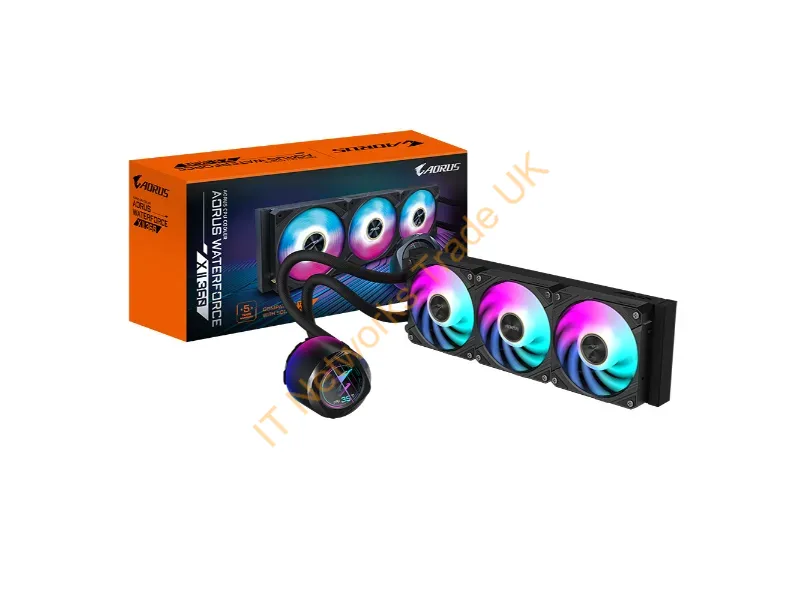 GP-AORUSWATERFORCEXII360 - Gigabyte Aorus Waterforce X Ii 360 Processor All-In-One Liquid Cooler 4.72" (12 Cm) Black