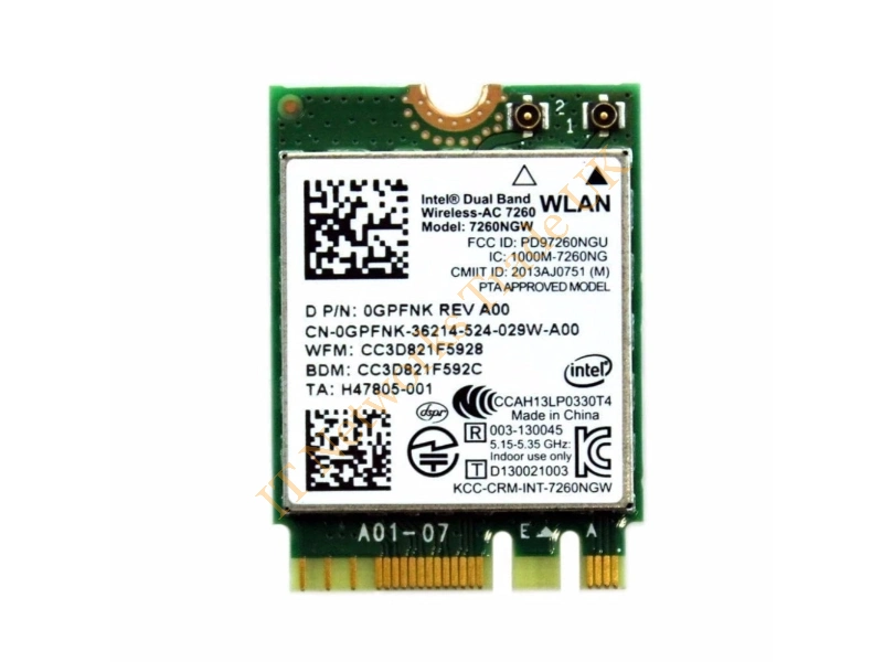 GPFNK Intel Dual Band 2x2 Wi-Fi BT 4.0 Wireless LAN Card