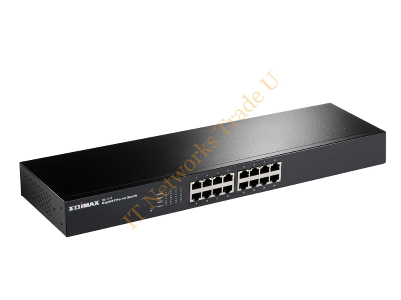 GS-1016 - Edimax GS-1016 Unmanaged network switch Gigabit Ethernet (10/100/1000) Black network switch