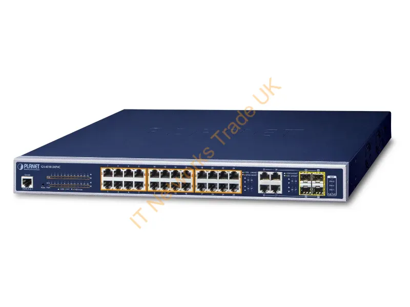 GS-4210-24P4C - Planet GS-4210-24P4C Managed network switch L2+ Gigabit Ethernet (10/100/1000) Power over Ethernet (PoE) 1U network switch